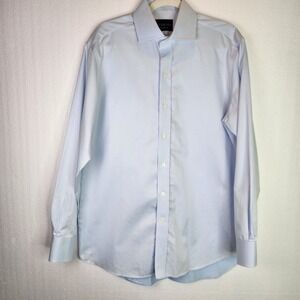 Ledbury Fine Shirtmaker Mens Dress Shirt Light Blue Twill Cotton 16 35